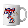 United Kingdom map and flag ceramic mug image 0