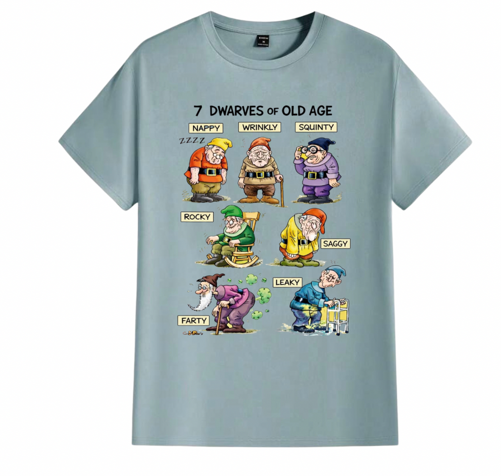 7 dwarfs of old age men’s t-shirt