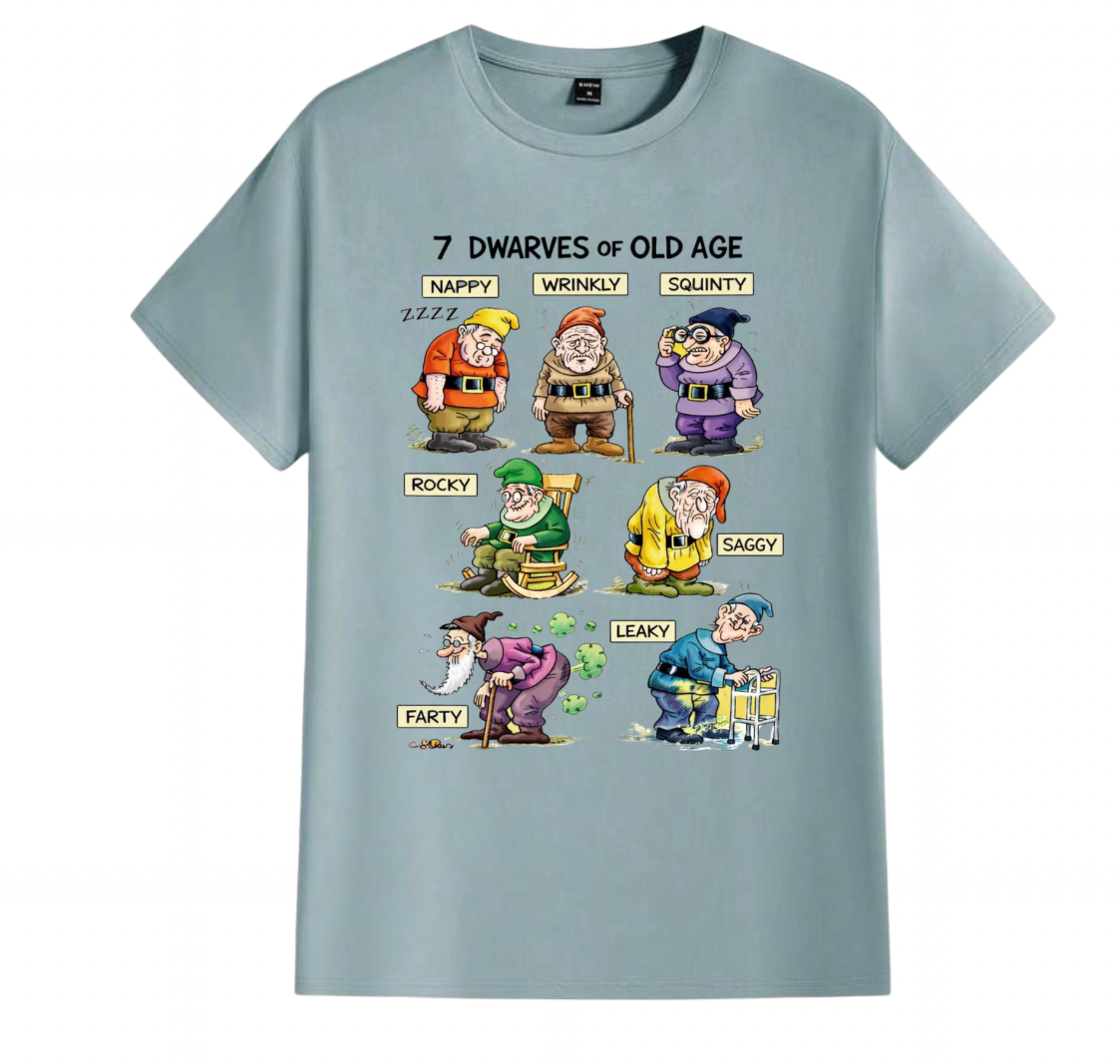 7 dwarfs of old age men’s t-shirt