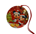 Mickey and Minnie mdf wooden Christmas ornament