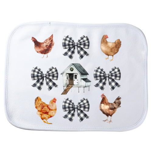 chicken farm babies burping cloth image 0