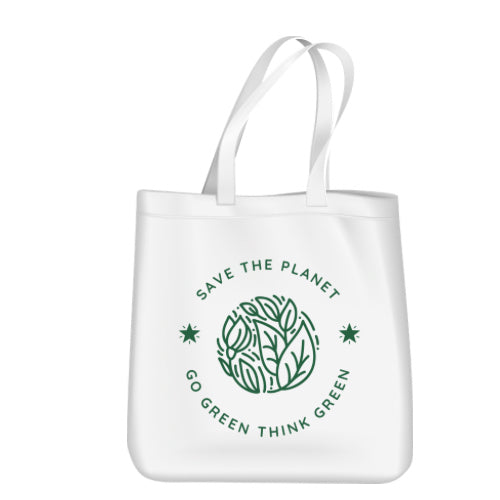 tote bag - save the planet go green think green image 0