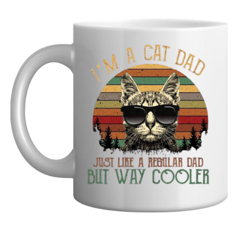I’m a cat dad ceramic mug  image 0