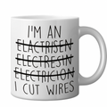 I'm a .... i cut wires ceramic mug image 0