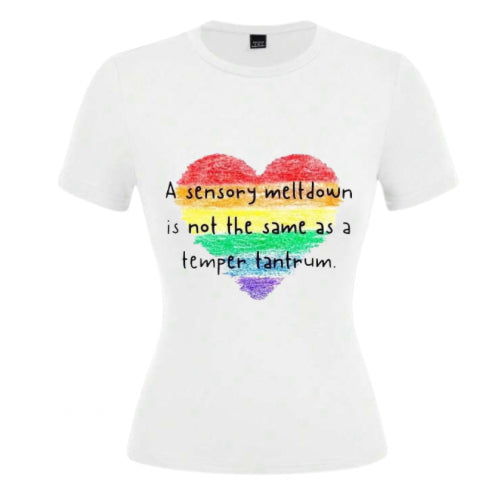 a sensory meltdown is not the same as a temper tantrum ladies t-shirt round neck image 2
