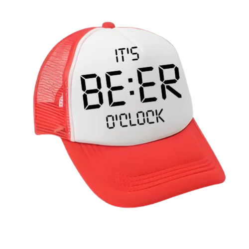 Baseball Cap with CoolAir Back -  its beer o'clock image 0