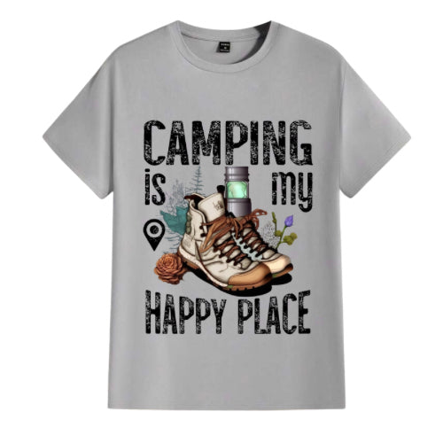 Camping is my happy place men’s t-shirts image 1
