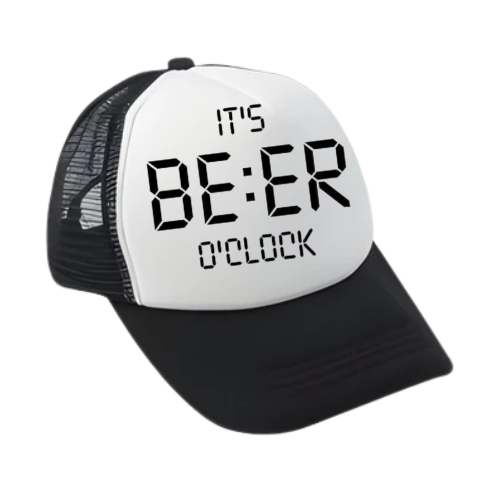 Baseball Cap with CoolAir Back -  its beer o'clock image 1