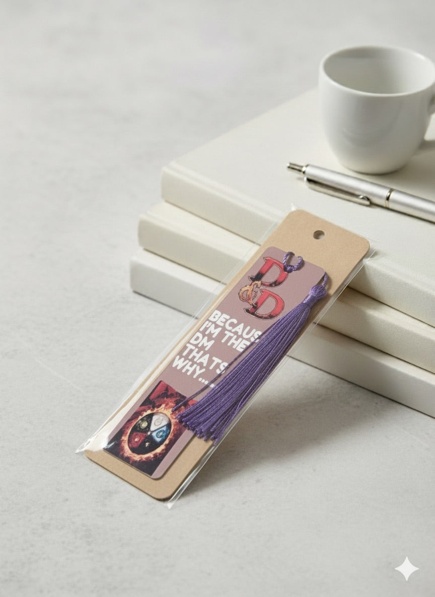 Aluminium bookmark - D&D gamer image 0