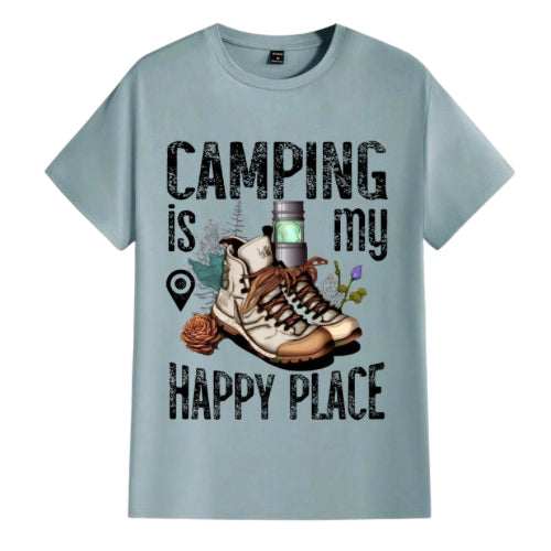 Camping is my happy place men’s t-shirts image 2