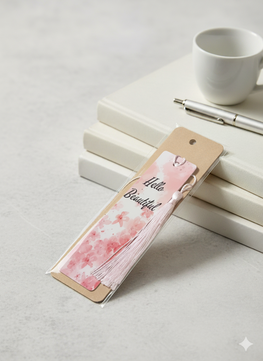 Aluminium bookmark - hello beautiful  image 0