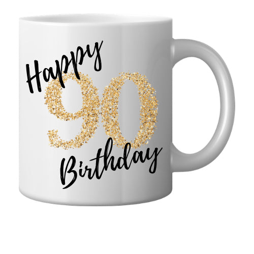 Happy age birthday ceramic mug (gold) image 9