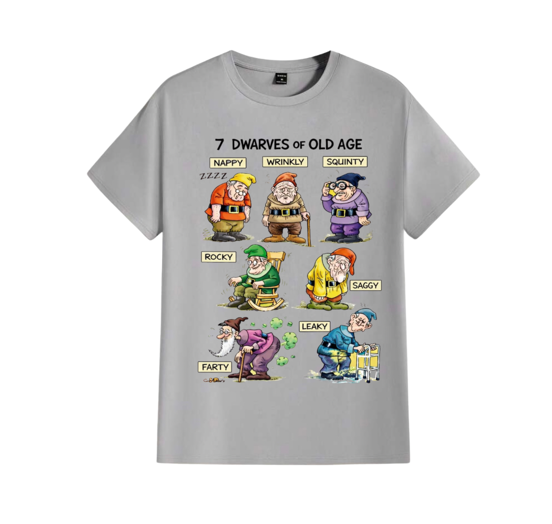7 dwarfs of old age men’s t-shirt