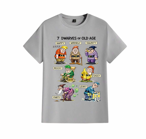 7 dwarfs of old age men’s t-shirt