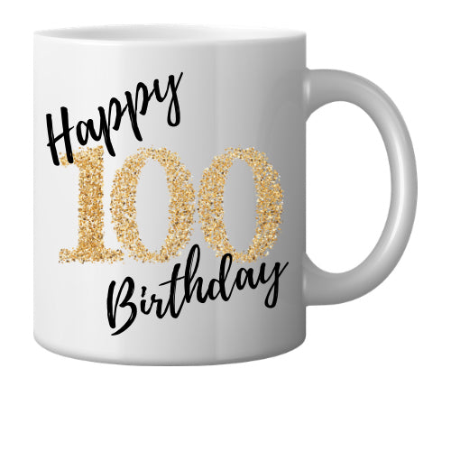 Happy age birthday ceramic mug (gold) image 10