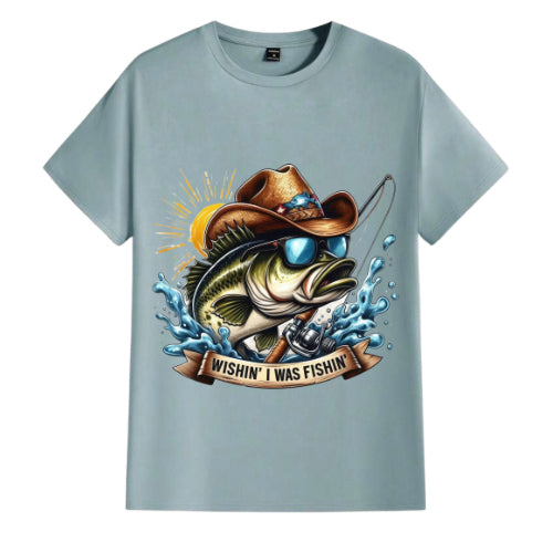 Wishin I was fishin men’s t-shirts  image 2