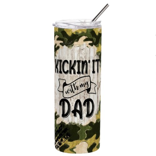kicking it with dad stainless steel 20oz tumbler image 0