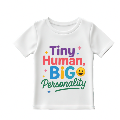Tiny human big personality baby t-shirt