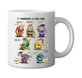 7 dwarfs of old age ceramic mug
