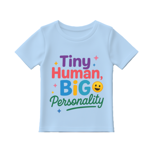 Tiny human big personality baby t-shirt