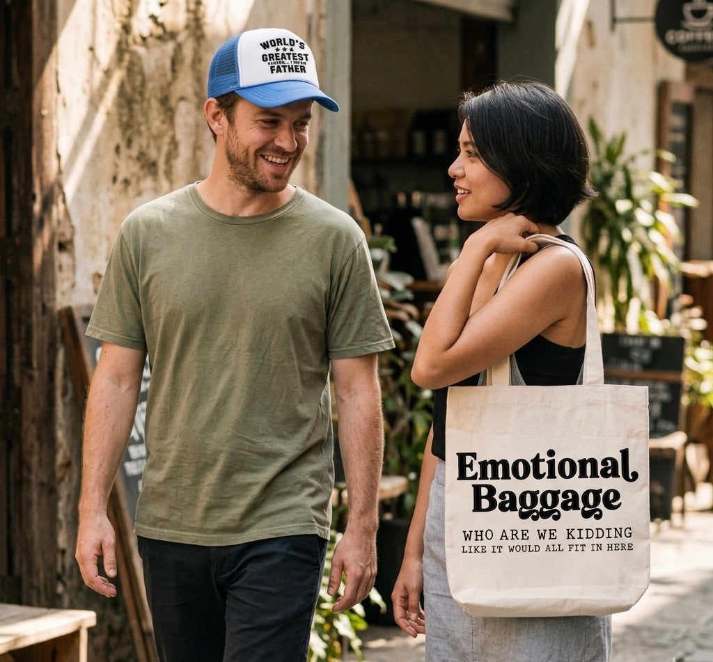 Emotional baggage tote bag