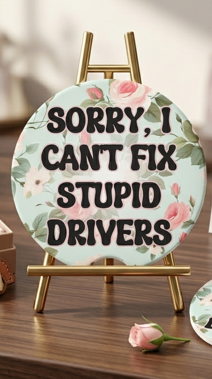 Car coasters - sorry can’t fix stupid drivers