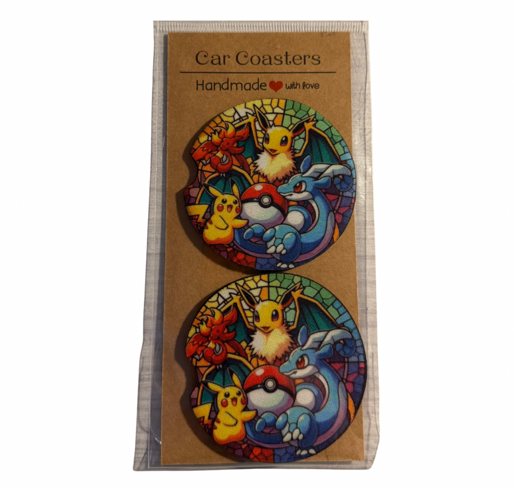 Pokémon car coasters