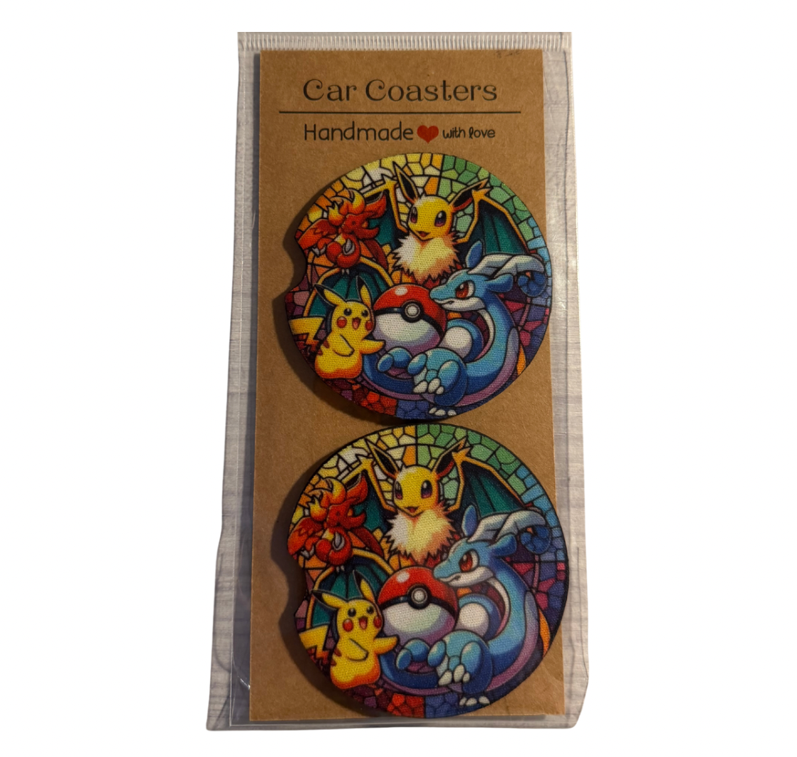 Pokémon car coasters