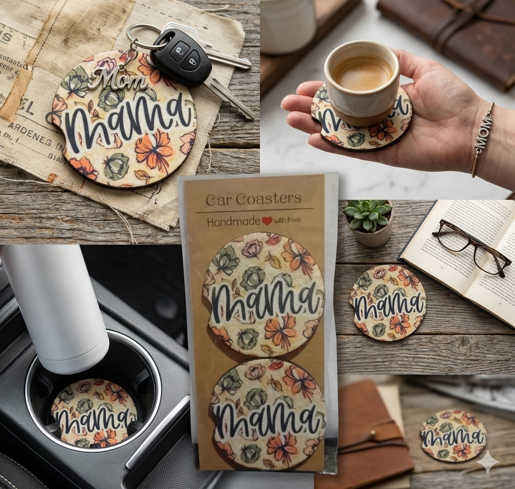 Car coasters - mama