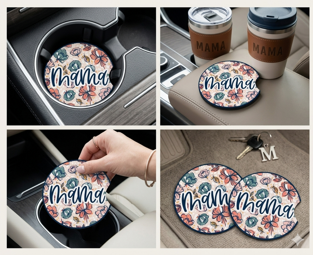 Car coasters - mama