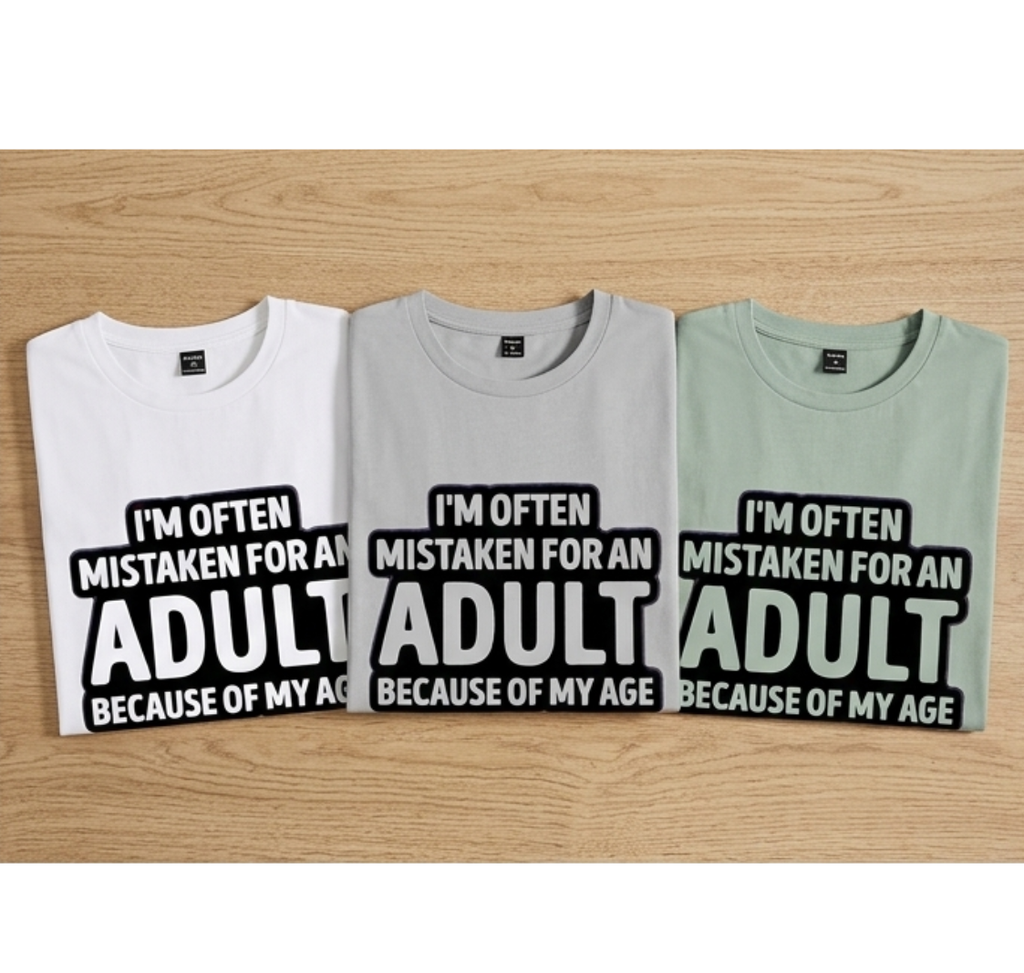 I’m often mistaken for an adult because of my age men’s t-shirt