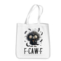 Tote bag - black bird f - caw - f image 0