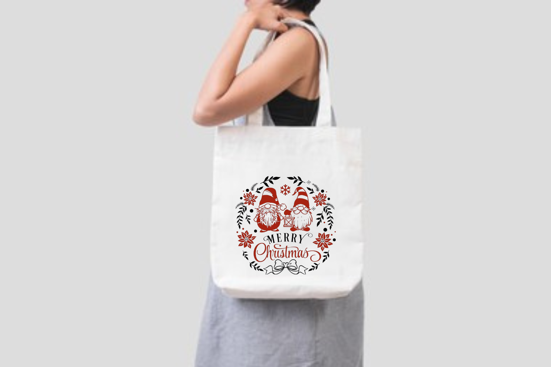 Tote bag - merry Christmas gnome bag image 0