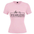 She is fearless ladies round necked slimfit t-shirts  image 0