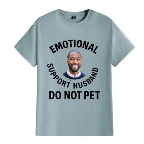 emotional support husband do not pet men's personalised t-shirt image 1