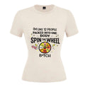 i'm like 12 people packed into one body spin the wheel,,,bitch ladies t-shirts image 0