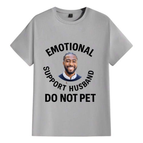 emotional support husband do not pet men's personalised t-shirt image 2