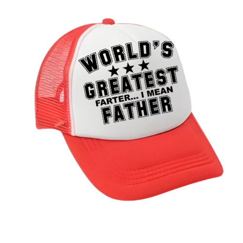 Baseball Cap with CoolAir Back - worlds greatest farter i mean father image 2