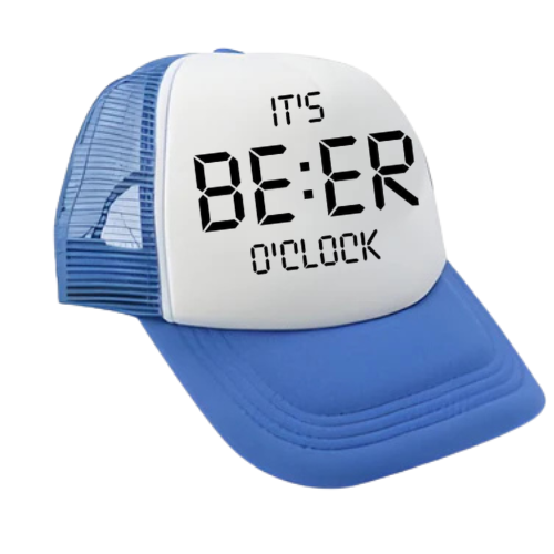 Baseball Cap with CoolAir Back -  its beer o'clock image 2