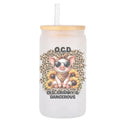 Frosted glass tumbler - OCD old cranky dangerous  image 0